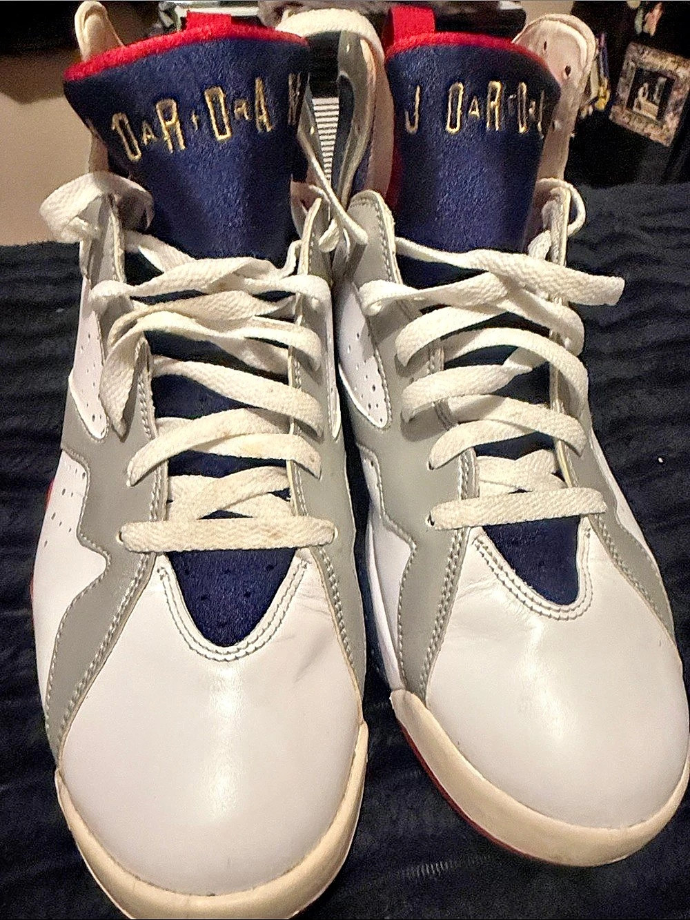 Jordan Air Jordan 7 Retro 'Olympic' Sneakers White & Blue original box
